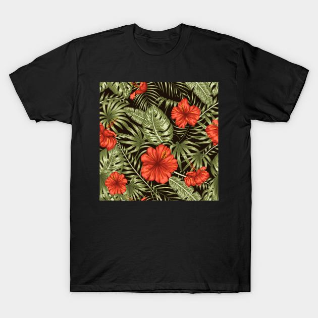 Flower Pattern T-Shirt by giantplayful